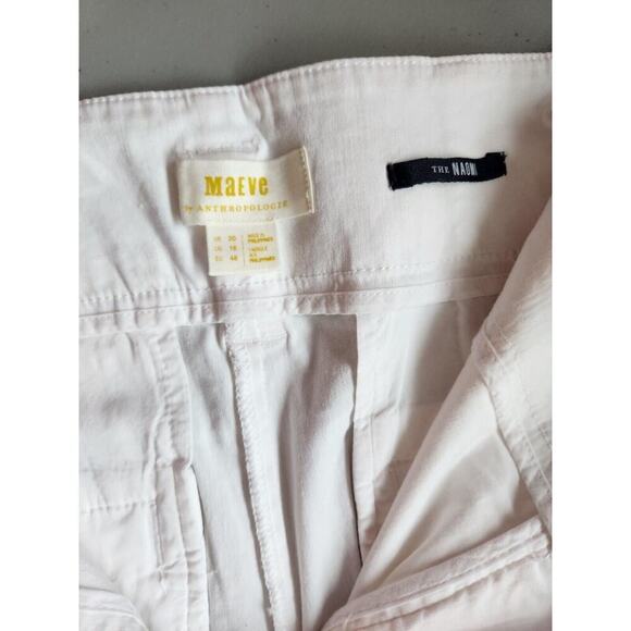 NWT Anthropologie Maeve The Naomi Wide-Leg Flare Pants Sz 16 White #8E421 - Picture 6 of 9
